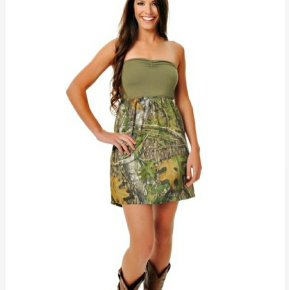 Camo Dresses & Skirts - 'Girls with Guns' Camo Strapless Sun Dress